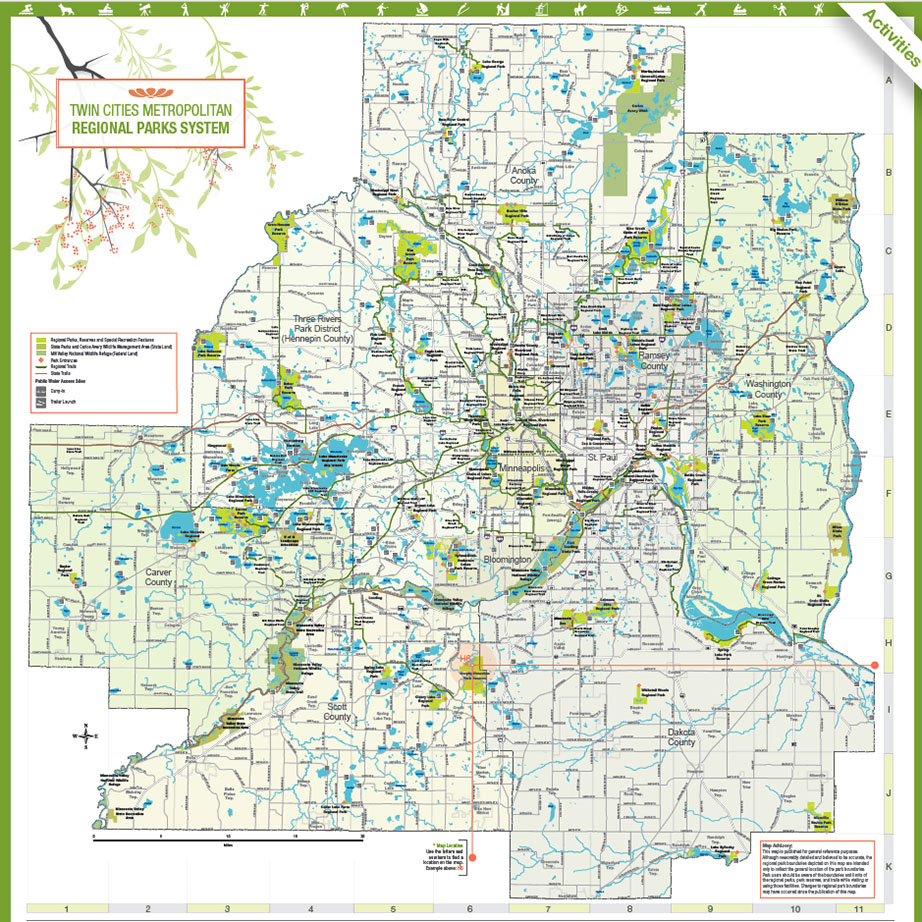 map of the twin cities regional parks system