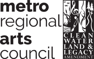 logos for metro regional arts council and the clean water land & legacy amendment