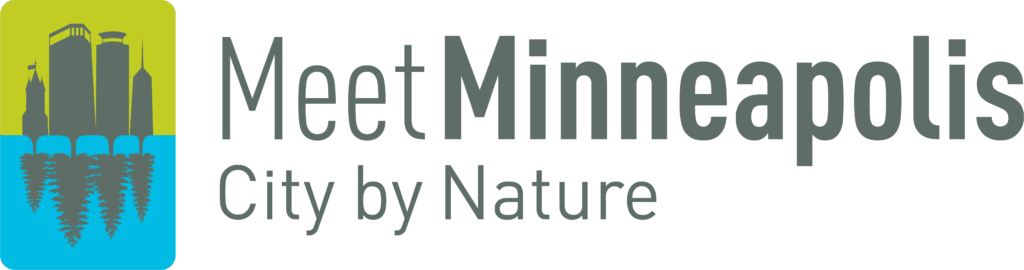 a logo for Meet Minneapolis City by Nature