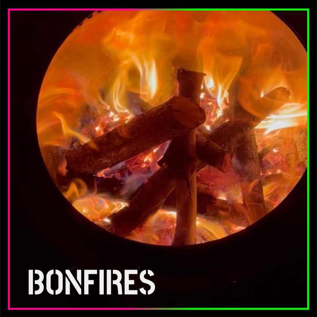 an image of a glowing bonfire