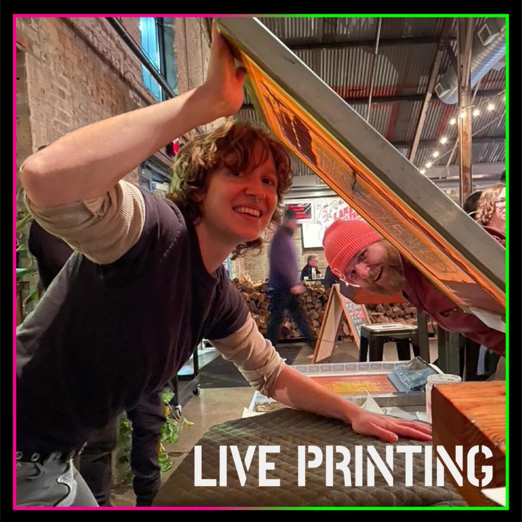 an image of a person doing screen printing