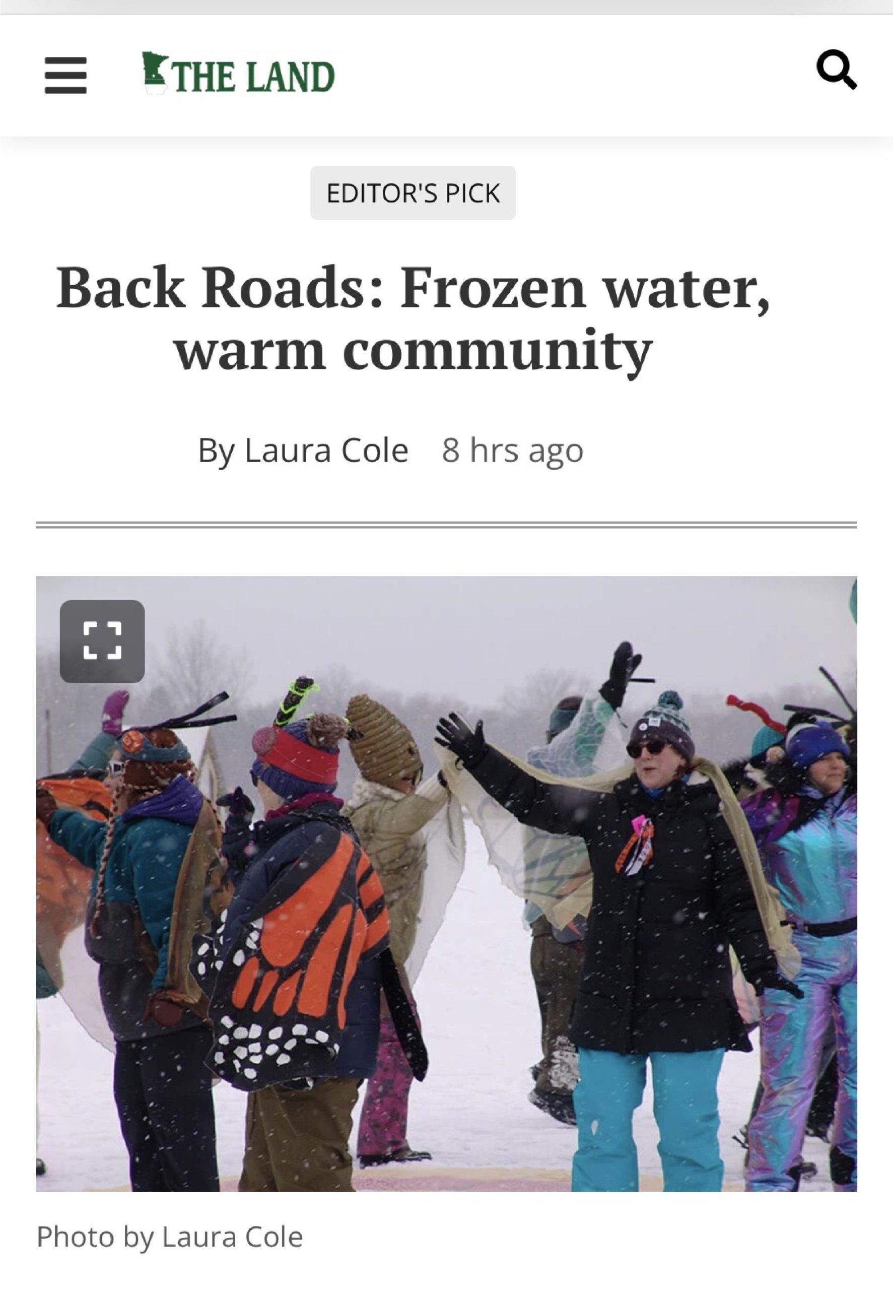 a screen grab from The Land online publication